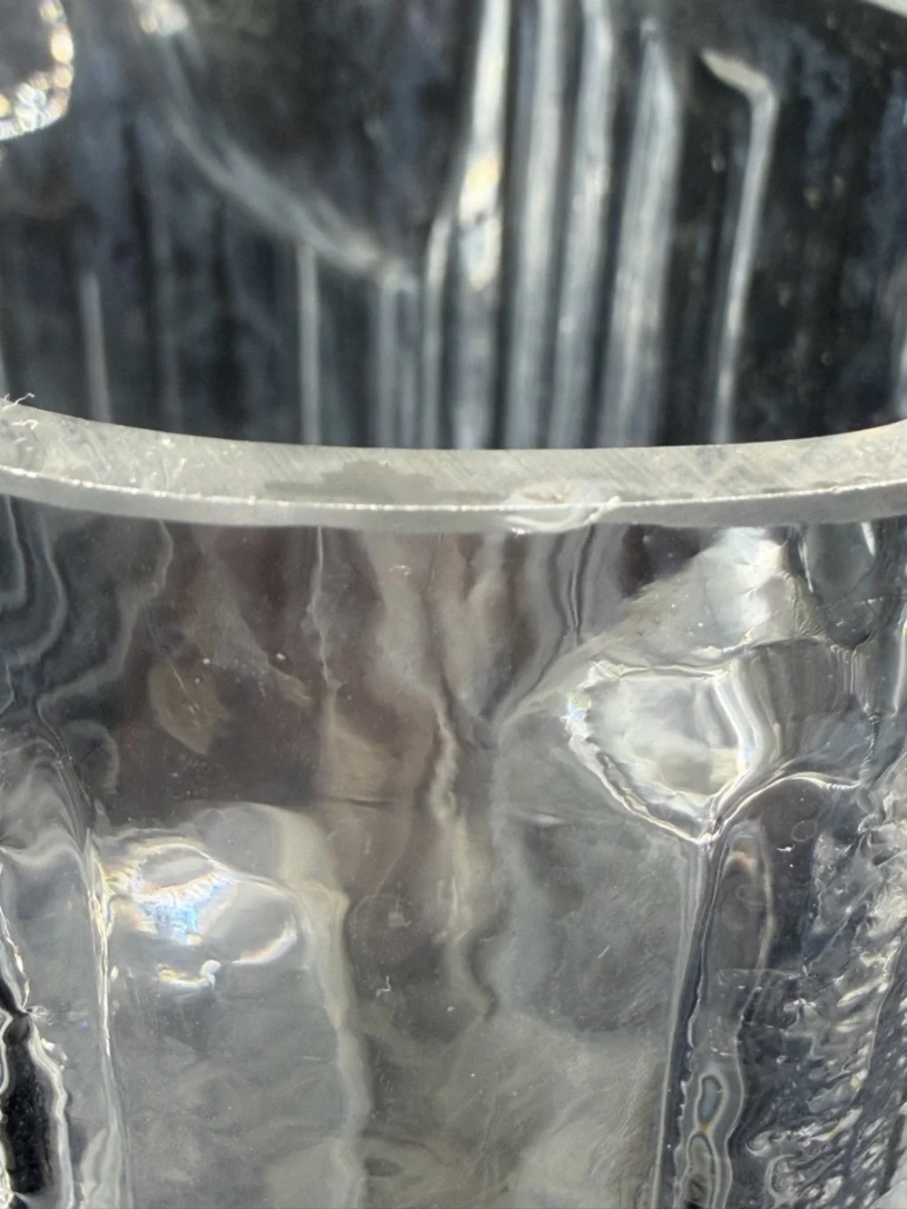 Vintage Mid Century Modern MCM Clear Glass Art Deco Style Pitcher Pourer Vessel